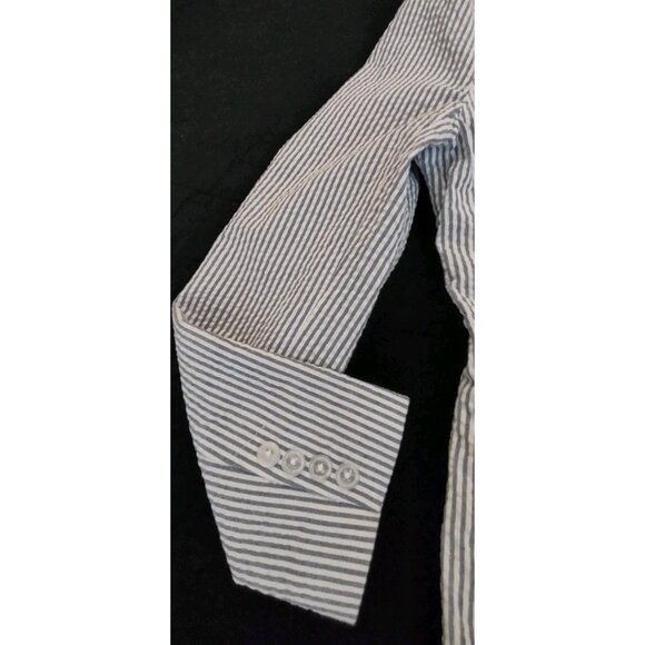 Isaac Mizrahi LIve! Sport Suit Jacket Blue White Button Core Size 8 - Picture 4 of 10